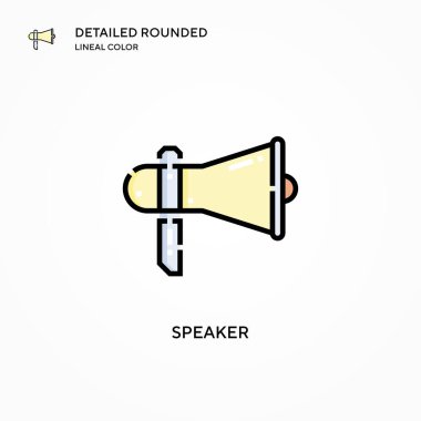 Sözcü vektör simgesi. Modern vektör illüstrasyon kavramları. Düzenlemesi ve kişiselleştirmesi kolay.