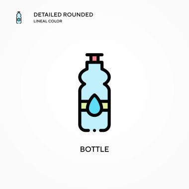 Şişe vektör simgesi. Modern vektör illüstrasyon kavramları. Düzenlemesi ve kişiselleştirmesi kolay.