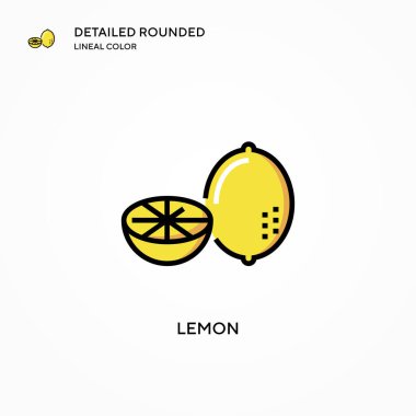 Limon vektör simgesi. Modern vektör illüstrasyon kavramları. Düzenlemesi ve kişiselleştirmesi kolay.