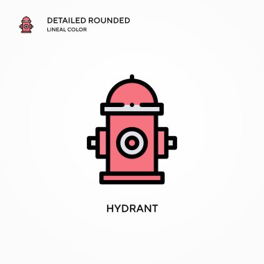 Yangın musluğu vektör simgesi. Modern vektör illüstrasyon kavramları. Düzenlemesi ve kişiselleştirmesi kolay.