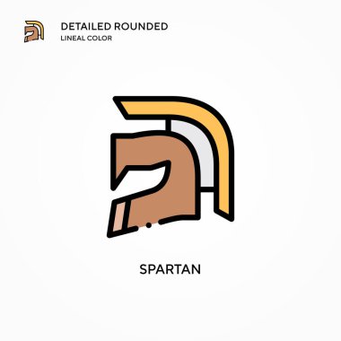 Sparta vektör simgesi. Modern vektör illüstrasyon kavramları. Düzenlemesi ve kişiselleştirmesi kolay.