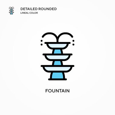 Çeşme vektör simgesi. Modern vektör illüstrasyon kavramları. Düzenlemesi ve kişiselleştirmesi kolay.