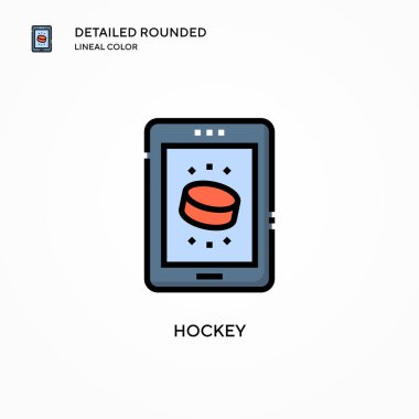 Hokey vektör simgesi. Modern vektör illüstrasyon kavramları. Düzenlemesi ve kişiselleştirmesi kolay.