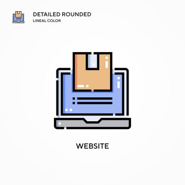 Web sitesi vektör simgesi. Modern vektör illüstrasyon kavramları. Düzenlemesi ve kişiselleştirmesi kolay.