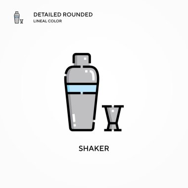 Shaker vektör simgesi. Modern vektör illüstrasyon kavramları. Düzenlemesi ve kişiselleştirmesi kolay.