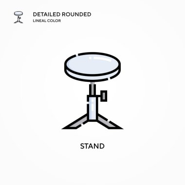 Vektör simgesi dur. Modern vektör illüstrasyon kavramları. Düzenlemesi ve kişiselleştirmesi kolay.