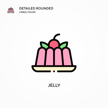 Jöle vektör simgesi. Modern vektör illüstrasyon kavramları. Düzenlemesi ve kişiselleştirmesi kolay.