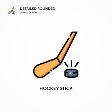 Hokey çubuğu vektör simgesi. Modern vektör illüstrasyon kavramları. Düzenlemesi ve kişiselleştirmesi kolay.