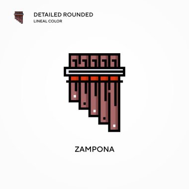 Zampona vektör simgesi. Modern vektör illüstrasyon kavramları. Düzenlemesi ve kişiselleştirmesi kolay.
