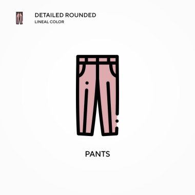 Pantolon vektör simgesi. Modern vektör illüstrasyon kavramları. Düzenlemesi ve kişiselleştirmesi kolay.