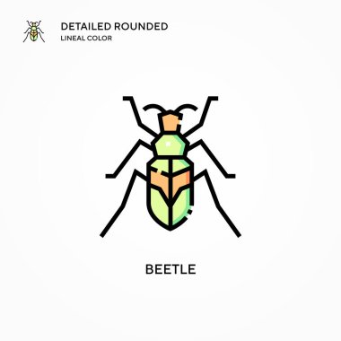 Böcek vektör simgesi. Modern vektör illüstrasyon kavramları. Düzenlemesi ve kişiselleştirmesi kolay.