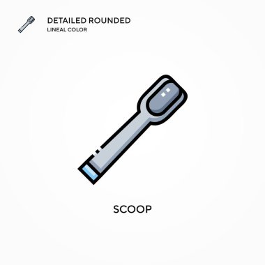 Kepçe vektör simgesi. Modern vektör illüstrasyon kavramları. Düzenlemesi ve kişiselleştirmesi kolay.