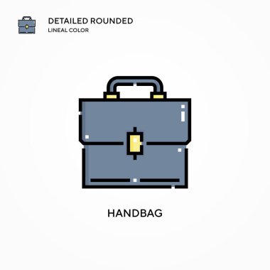 Çanta vektör simgesi. Modern vektör illüstrasyon kavramları. Düzenlemesi ve kişiselleştirmesi kolay.