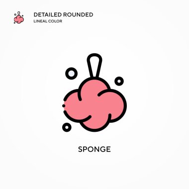 Sünger vektör simgesi. Modern vektör illüstrasyon kavramları. Düzenlemesi ve kişiselleştirmesi kolay.