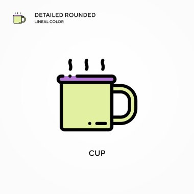 Kap vektör simgesi. Modern vektör illüstrasyon kavramları. Düzenlemesi ve kişiselleştirmesi kolay.