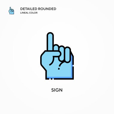 Vektör simgesini imzala. Modern vektör illüstrasyon kavramları. Düzenlemesi ve kişiselleştirmesi kolay.