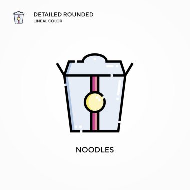 Erişte vektör simgesi. Modern vektör illüstrasyon kavramları. Düzenlemesi ve kişiselleştirmesi kolay.