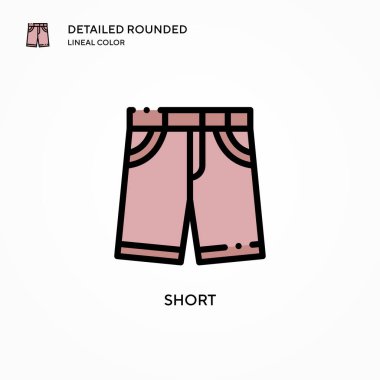 Kısa vektör simgesi. Modern vektör illüstrasyon kavramları. Düzenlemesi ve kişiselleştirmesi kolay.