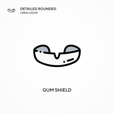 Sakız kalkanı vektör simgesi. Modern vektör illüstrasyon kavramları. Düzenlemesi ve kişiselleştirmesi kolay.