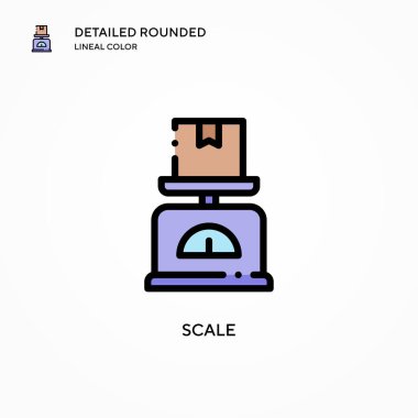 Vektör simgesini ölçekle. Modern vektör illüstrasyon kavramları. Düzenlemesi ve kişiselleştirmesi kolay.