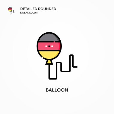 Balon vektör simgesi. Modern vektör illüstrasyon kavramları. Düzenlemesi ve kişiselleştirmesi kolay.