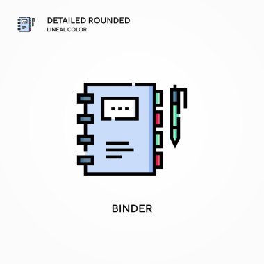 Bağlayıcı vektör simgesi. Modern vektör illüstrasyon kavramları. Düzenlemesi ve kişiselleştirmesi kolay.