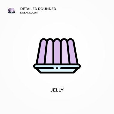 Jöle vektör simgesi. Modern vektör illüstrasyon kavramları. Düzenlemesi ve kişiselleştirmesi kolay.