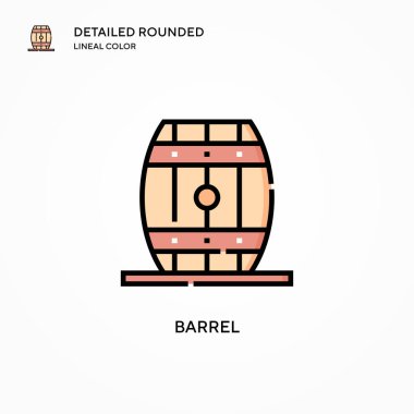 Namlu vektör ikonu. Modern vektör illüstrasyon kavramları. Düzenlemesi ve kişiselleştirmesi kolay.