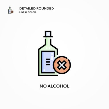 Alkol vektör simgesi yok. Modern vektör illüstrasyon kavramları. Düzenlemesi ve kişiselleştirmesi kolay.