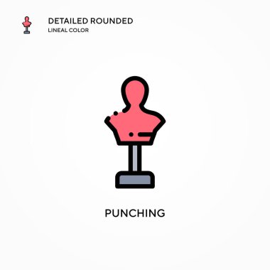 Vektör simgesini yumrukluyorum. Modern vektör illüstrasyon kavramları. Düzenlemesi ve kişiselleştirmesi kolay.