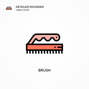 Fırça vektör simgesi. Modern vektör illüstrasyon kavramları. Düzenlemesi ve kişiselleştirmesi kolay.