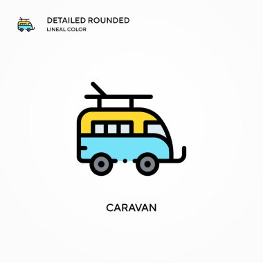 Kervan vektör simgesi. Modern vektör illüstrasyon kavramları. Düzenlemesi ve kişiselleştirmesi kolay.