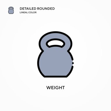 Ağırlık vektör simgesi. Modern vektör illüstrasyon kavramları. Düzenlemesi ve kişiselleştirmesi kolay.