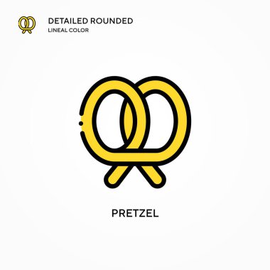 Simit vektör simgesi. Modern vektör illüstrasyon kavramları. Düzenlemesi ve kişiselleştirmesi kolay.