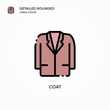 Ceket vektör simgesi. Modern vektör illüstrasyon kavramları. Düzenlemesi ve kişiselleştirmesi kolay.