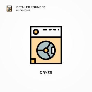 Kurutucu vektör simgesi. Modern vektör illüstrasyon kavramları. Düzenlemesi ve kişiselleştirmesi kolay.