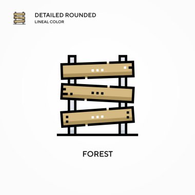 Orman vektör simgesi. Modern vektör illüstrasyon kavramları. Düzenlemesi ve kişiselleştirmesi kolay.