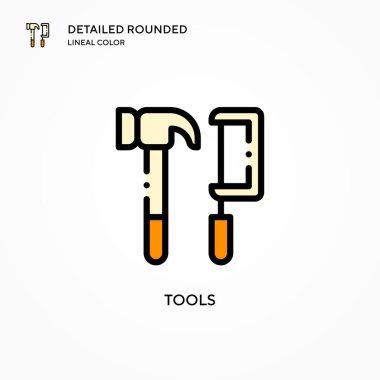 Araç vektör simgesi. Modern vektör illüstrasyon kavramları. Düzenlemesi ve kişiselleştirmesi kolay.