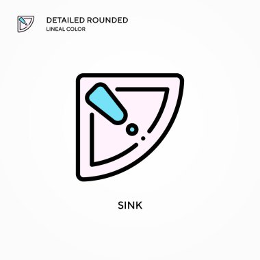 Batırma vektör simgesi. Modern vektör illüstrasyon kavramları. Düzenlemesi ve kişiselleştirmesi kolay.