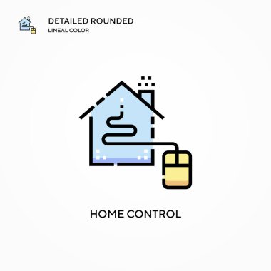 Ev kontrol vektör simgesi. Modern vektör illüstrasyon kavramları. Düzenlemesi ve kişiselleştirmesi kolay.