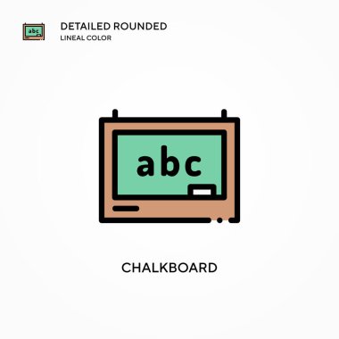Tebeşir tahtası vektör simgesi. Modern vektör illüstrasyon kavramları. Düzenlemesi ve kişiselleştirmesi kolay.