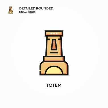 Totem vektör simgesi. Modern vektör illüstrasyon kavramları. Düzenlemesi ve kişiselleştirmesi kolay.