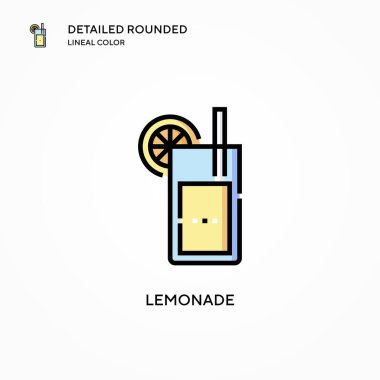 Limonata vektör simgesi. Modern vektör illüstrasyon kavramları. Düzenlemesi ve kişiselleştirmesi kolay.