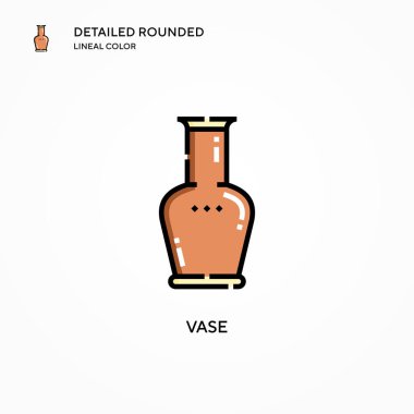 Vazo vektör simgesi. Modern vektör illüstrasyon kavramları. Düzenlemesi ve kişiselleştirmesi kolay.