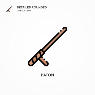 Baton vektör simgesi. Modern vektör illüstrasyon kavramları. Düzenlemesi ve kişiselleştirmesi kolay.
