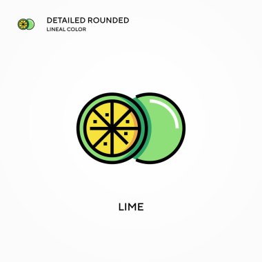 Limon vektör simgesi. Modern vektör illüstrasyon kavramları. Düzenlemesi ve kişiselleştirmesi kolay.
