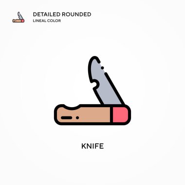 Bıçak vektör simgesi. Modern vektör illüstrasyon kavramları. Düzenlemesi ve kişiselleştirmesi kolay.