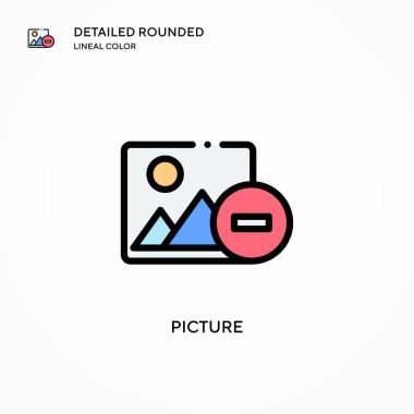 Resim vektör simgesi. Modern vektör illüstrasyon kavramları. Düzenlemesi ve kişiselleştirmesi kolay.