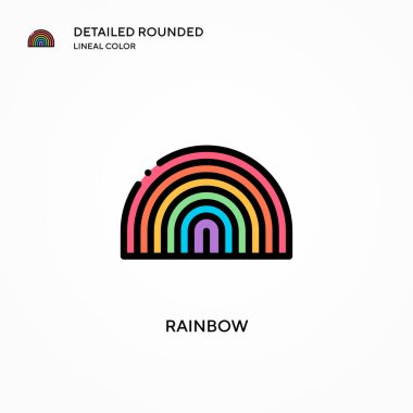 Gökkuşağı vektör simgesi. Modern vektör illüstrasyon kavramları. Düzenlemesi ve kişiselleştirmesi kolay.