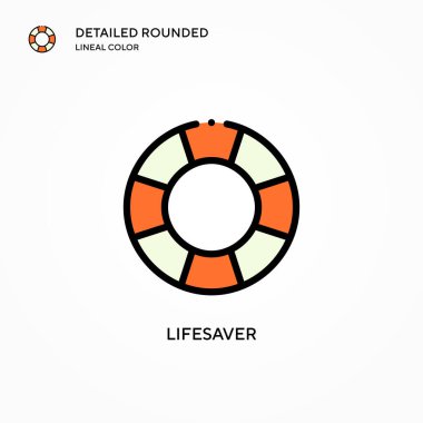 Lifesaver vektör simgesi. Modern vektör illüstrasyon kavramları. Düzenlemesi ve kişiselleştirmesi kolay.